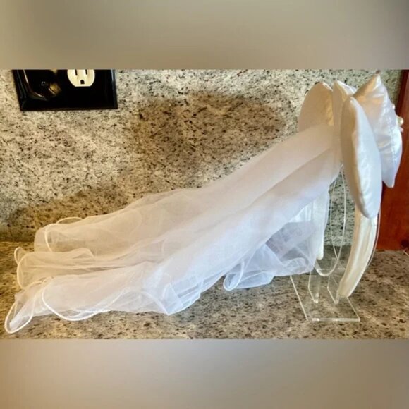 NWT Disney Minnie Mouse Wedding Veil Ears Bride Bridal White Headband main image 5